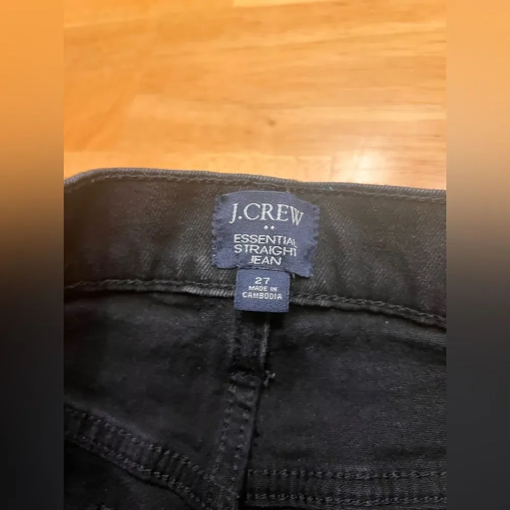 J. Crew Black Essential Straight Jeans EC  Denim business casual preppy high ris